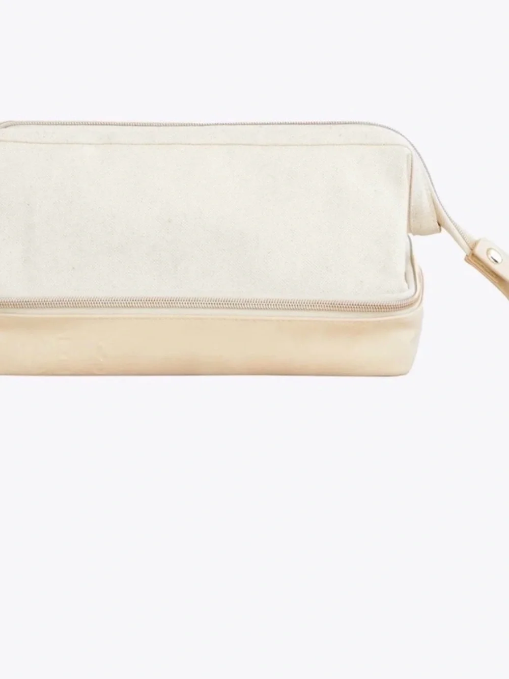 BEIS Canvas & Leather Dopp Kit in Beige